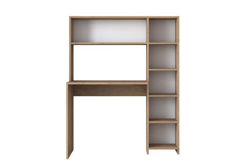 RANİ KİTAPLIKLI RAFLI BİLGİSAYAR ÇALIŞMA MASASI, SEPET CEVİZ, HA104