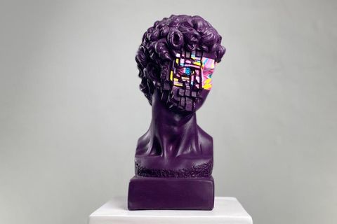 DAVID PURPLE POP POP ART DEKORATİF ROMA YUNAN HEYKELLERİ