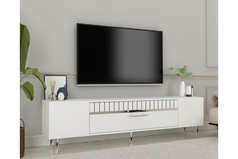 DEKOLP TV SEHPASI, 1CT, BEYAZ GÜMÜŞ