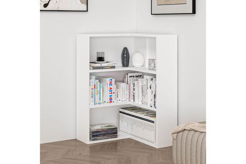 ADEL KÖŞE KİTAPLIK, BEYAZ, 2 RAFLI