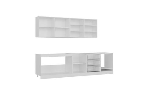 MİNAR  ELA 300 CM MUTFAK DOLABI BEYAZ ANTRASİT 300-A10