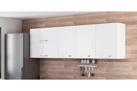 MİNAR 240 CM MUTFAK DOLABI BEYAZ 240-B2-ÜST MODÜL