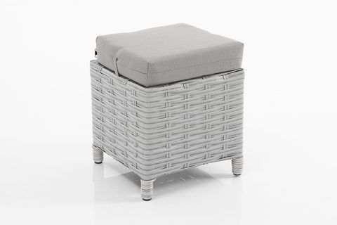 EREN RATTAN PUFLU 3+1+1 BAHÇE BALKON TAKIMI, GRİ