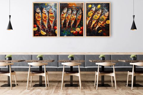 FISH TABLO SETİ, 50X70