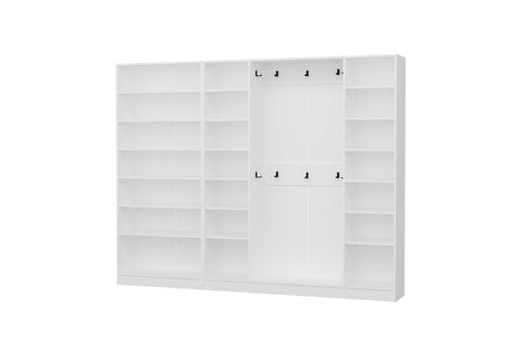 KALE210 6 KAPAKSIZ 4 BÖLME RAF PORTMANTO, BEYAZ