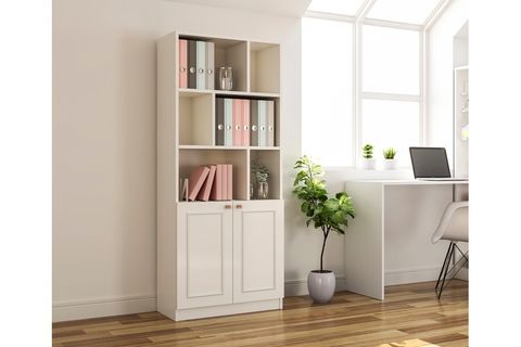 RABİ WHİTE DOLAPLI KİTAPLIK, BEYAZ