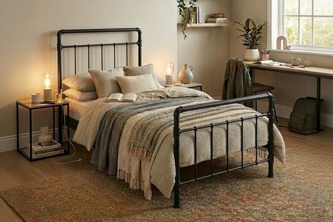 ODİN METAL KARYOLA, SİYAH, 90X190