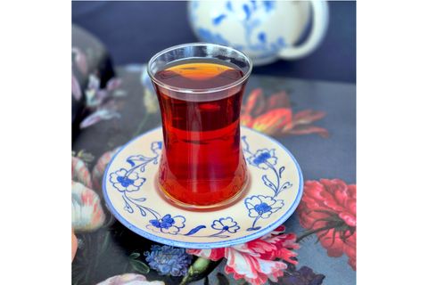 ALTILI ÇAY SETİ MAVİ BEYAZ