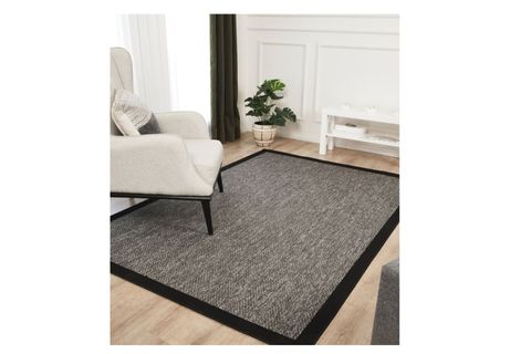 KOLAY TEMİZLENEN YIKANABİLİR BORDÜRLÜ SİSAL HALI, 80X300, GRİ