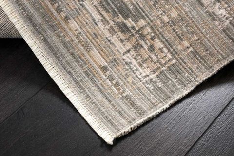 PERA HALI GÜMÜŞ GRİ VE BEJ ESKİTME DESENLİ MODERN HALI FMRT01 60X90 CM