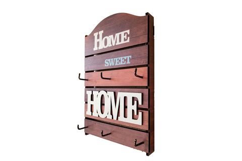 ANAHTARLIK AHŞAP HOME SWEET HOME KAHVE