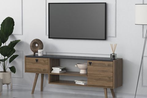 LAGOMOOD NİDA TV SEHPASI, ANTRASİT CEVİZ