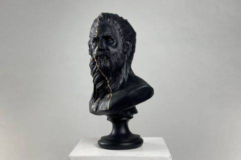 POSEIDON GOLD STREAK POP ART DEKORATİF ROMA YUNAN HEYKELLERİ