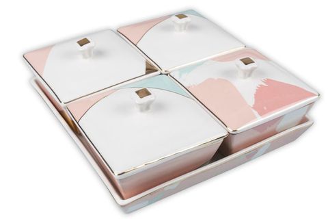 BELLA PİNK 5 PARÇA KAHVALTILIK SETİ 19 CM