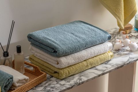 LUNA SİMPLY COLORS SATEN BİYELİ BANYO HAVLUSU,YEŞİL,70X140