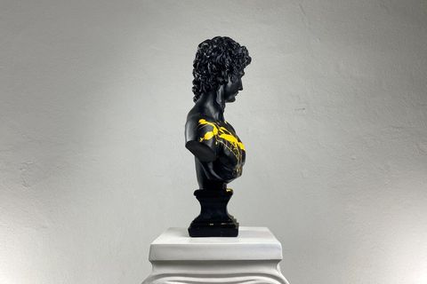 DAVID YELLOW SPLASH POP ART DEKORATİF ROMA YUNAN HEYKELLERİ