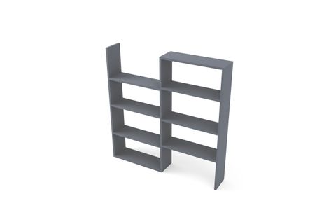 CREA MODÜLER KÖŞE KİTAPLIK, 8 RAFLI, ANTRASİT