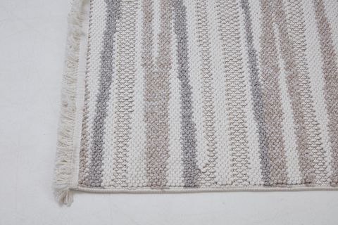 4K INFİNİTY COLLECTİON MODERN MAKİNE HALISI 02, WHİTE BEİGE, 80X150 CM