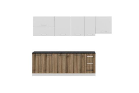 MİNAR LOTUS 290 CM MUTFAK DOLABI BEYAZ DORE 290-D7