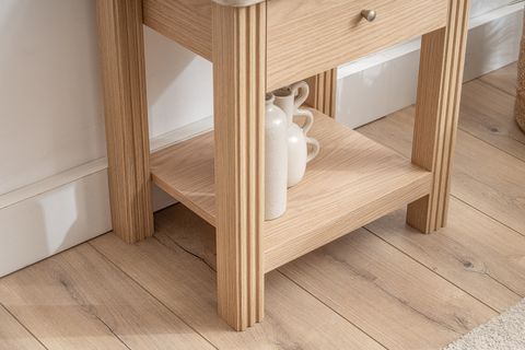 HAVEN ÇEKMECELİ KAHVE SEHPASI, MEŞE TRAVERTEN