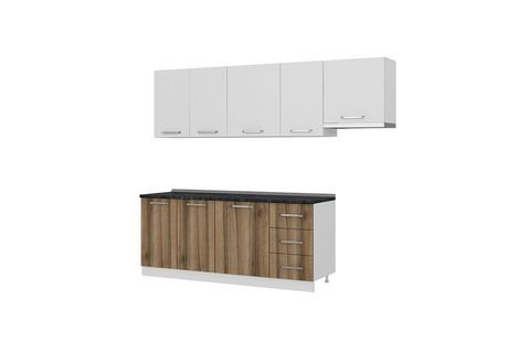 MİNAR CEMRE 255 CM MUTFAK DOLABI BEYAZ DORE 255-D4