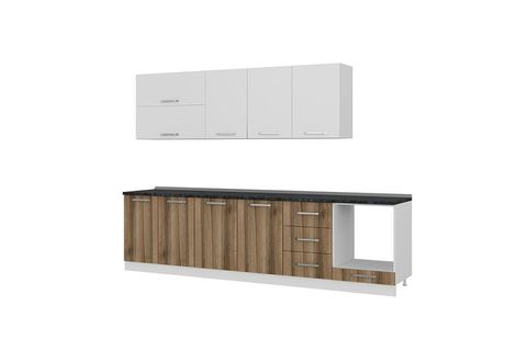 MİNAR BADE 300 CM MUTFAK DOLABI BEYAZ DORE 300-D7