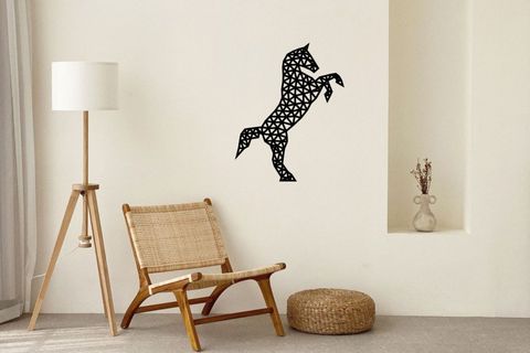 ŞAHLANMIŞ AT LAZER KESİM TABLO, 39X49