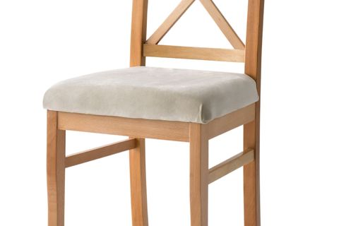 ALAÇATIAHŞAP MUTFAK SANDALYESİ, NATURAL KREM, İKİLİ