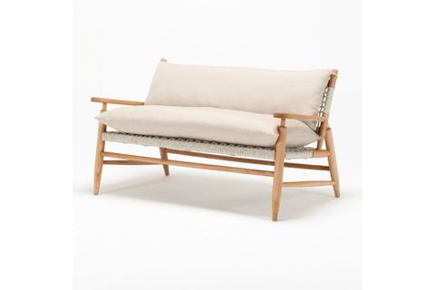 MERİH RATTAN İKİLİ KOLTUK, KREM