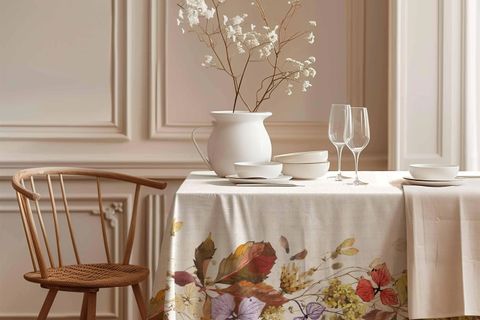 SONBAHAR YAPRAKLARI PAMUK MASA ÖRTÜSÜ, 150X250 CM