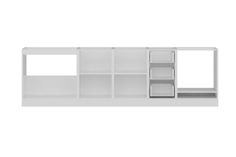 MİNAR 280 CM MUTFAK DOLABI BEYAZ ANTRASİT 280-A6-ALT MODÜL