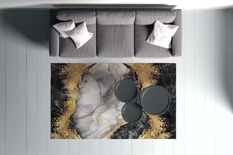 HALI VAGONU DİJİTAL BASKI HALI S-159, YIKANABİLİR, 160X230