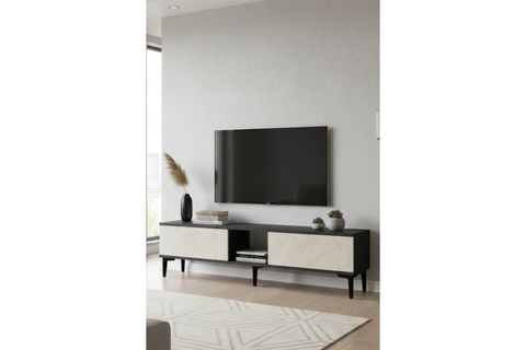 APLOS TV SEHPASI, ANTRASİT TRAVERTEN, 150 CM, TSA1599AT