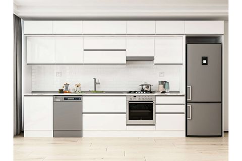 ALVİNKA 410X240 CM MUTFAK DOLABI, MB E90S60S60 1 BEYAZ MDF