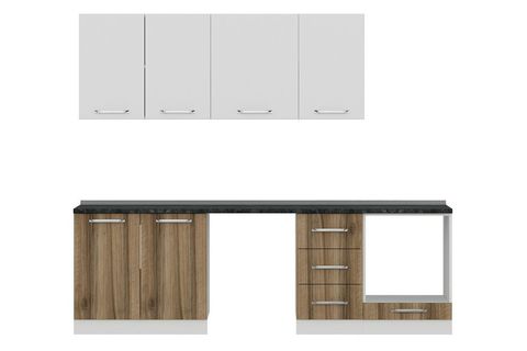 MİNAR 255 CM MUTFAK DOLABI BEYAZ DORE 255 D11