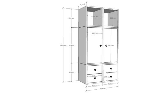 BK ÇOK AMAÇLI DOLAP, 2 KAPAKLI, ÇAD
