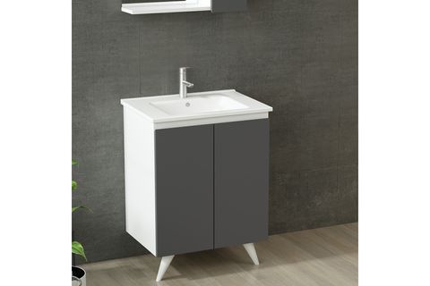 NİKA BANYO DOLABI 65CM AY2K 1K1A ETJ BEYAZ ANTRASİT