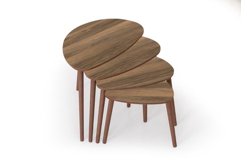 NORA ZİGON SEHPA, DÖRTLÜ, CEVİZ