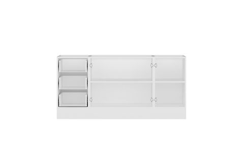 ALVİNKA 180 CM MBR_C ADA MUTFAK DOLABI, BEYAZ ANTRASİT MDF