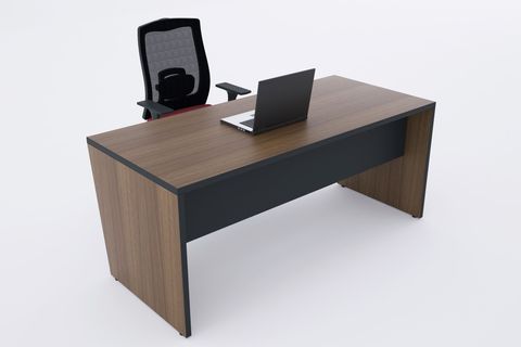 TUUNDESİGN PANEL ÇALIŞMA MASASI, CEVİZ ANTRASİT, 200 CM