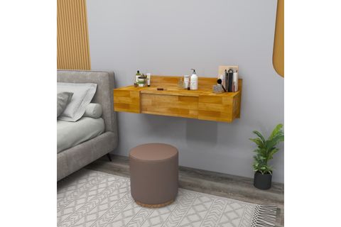 WOODFACE AMBER AYNALI MAKYAJ MASASI, MEŞE