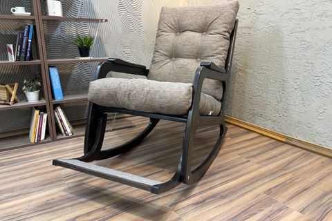 KONTES SALLANAN SANDALYE, KETEN KAHVE, WENGE SİYAH