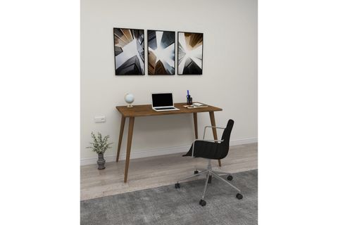 WOODFACE RİXY DOĞAL AHŞAP ÇALIŞMA MASASI, CEVİZ, 115X55 CM