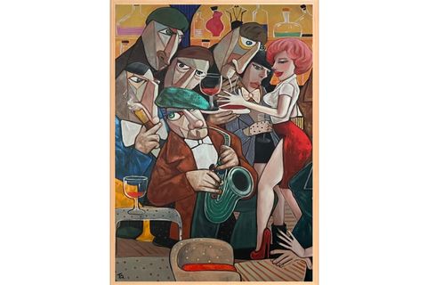 AHŞAP ÇERÇEVELİ DİSKO TABLO TABLO SETİ, 50X70