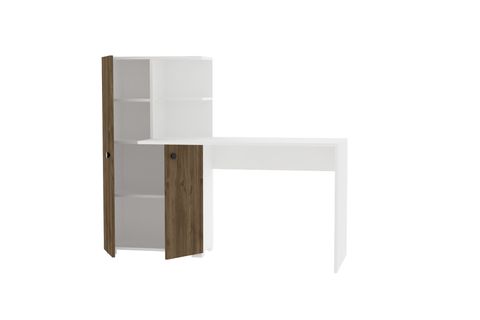 DESK İKİ KAPAKLI ÇALIŞMA MASASI, CEVİZ BEYAZ