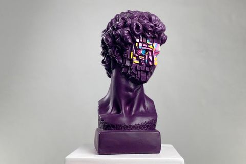 DAVID PURPLE POP POP ART DEKORATİF ROMA YUNAN HEYKELLERİ