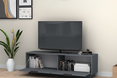 LİSA TV ÜNİTESİ, KOYU GRİ, 140 CM