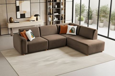 BRUSSELS SAĞ KÖŞE KOLTUK, KAHVERENGİ