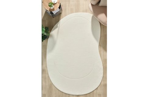ALORA AMORF MODERN YUMUŞAK SHAGGY HALI, A002, KREM, 160X230