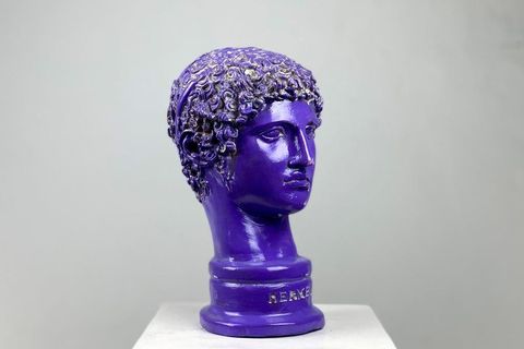 HERMES PURPLE PEARL POP ART DEKORATİF ROMA YUNAN HEYKELLERİ